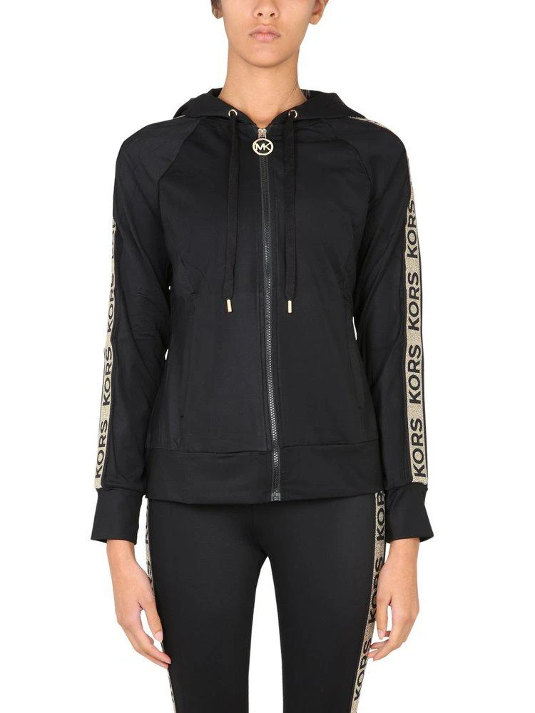 商品Michael Kors|Michael Michael Kors Metallic Logo Tape Stretch Hoodie,价格¥981,第1张图片