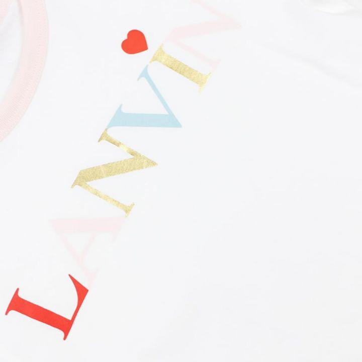 商品Lanvin|Ivory Multicoloured Logo T Shirt,价格¥346,第4张图片详细描述