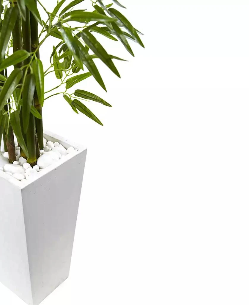 5' Bamboo UV-Resistant Indoor/Outdoor Artificial Tree with White Planter 商品