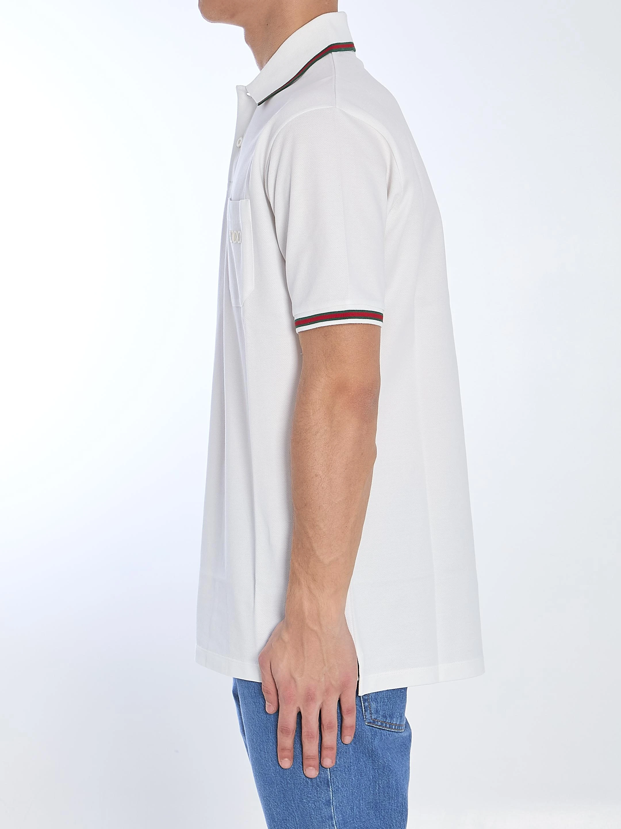 商品Gucci|Gucci 男士POLO衫 795174XJG5C9733 白色,价格¥4221,第3张图片详细描述