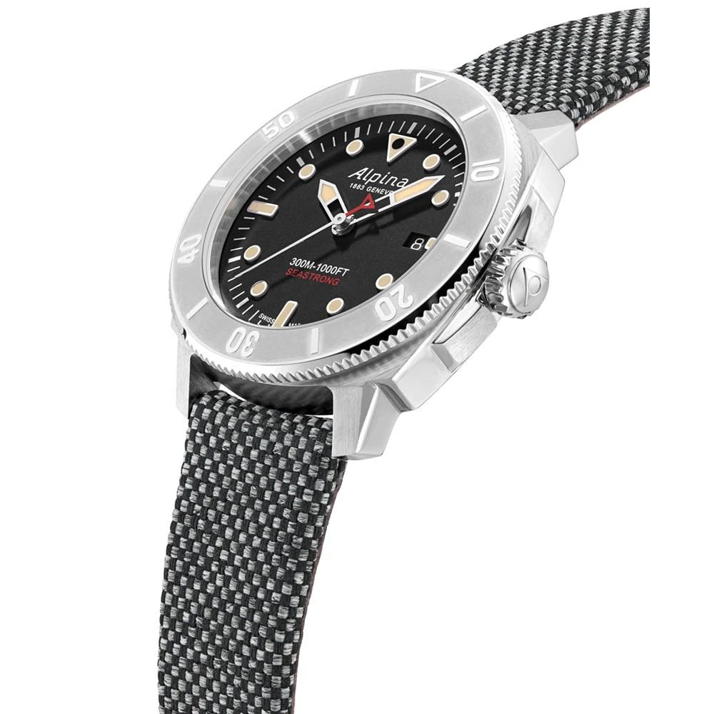 商品Alpina|Men's Swiss Automatic Seastrong Diver Gray Rubber Strap Watch 42mm,价格¥14924,第2张图片详细描述