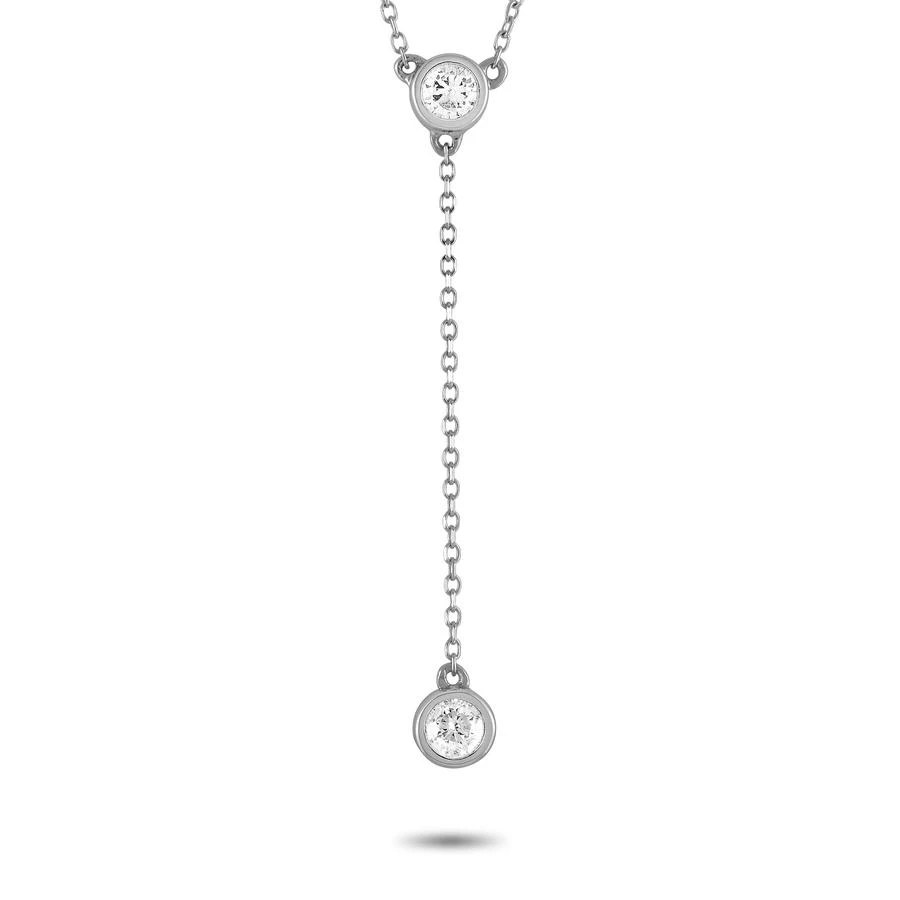商品LB Exclusive|14K White Gold 0.20ct Diamond Necklace,价格¥3193,第1张图片