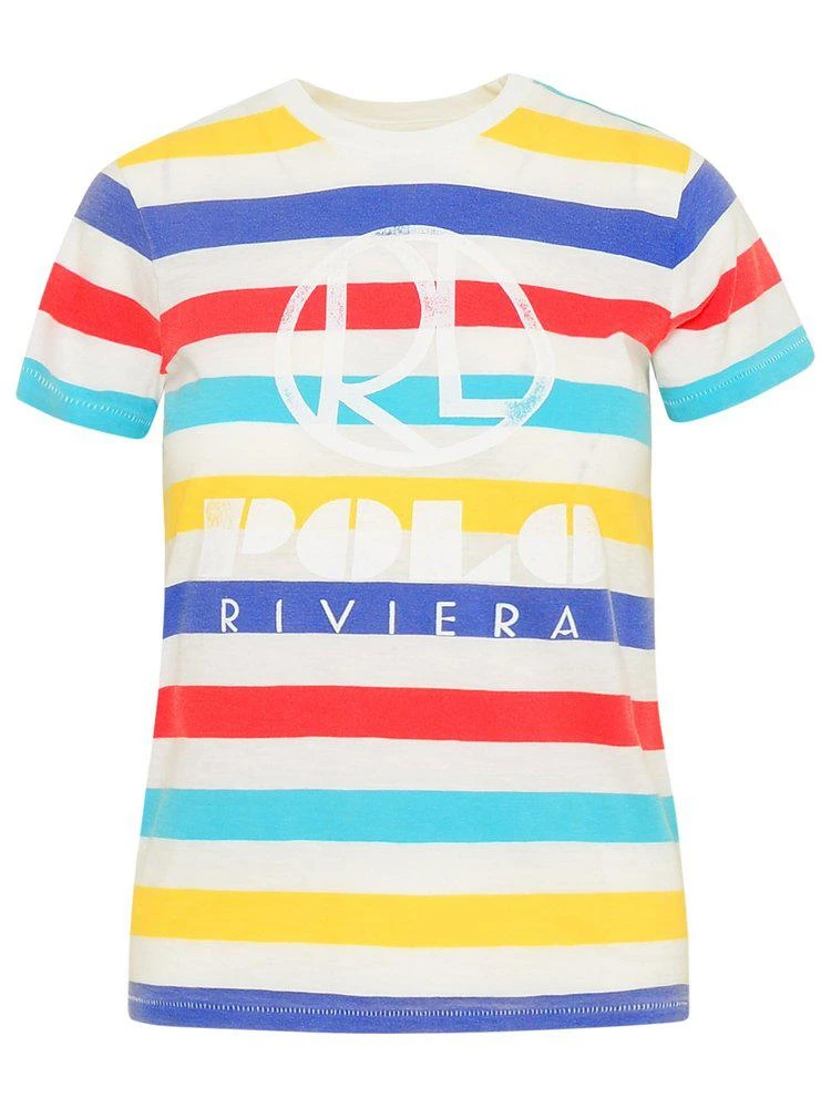 商品Ralph Lauren|Polo Ralph Lauren Logo Printed Striped T-Shirt,价格¥603,第1张图片