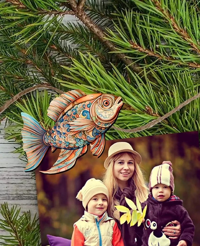 商品Designocracy|Holiday Wooden Clip-On Ornaments Coastal Fish Set of 6 G. DeBrekht,价格¥370,第4张图片详细描述