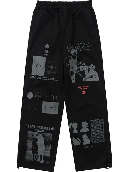 商品FLARE UP|Season Artwork Pants _Black,价格¥839,第4张图片详细描述