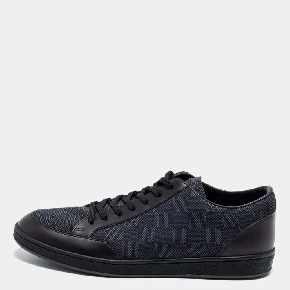 商品[二手商品] Louis Vuitton|Louis Vuitton Graphite/Black Damier Nylon and Leather Offshore Low-Top Sneakers Size 41.5,价格¥5235,第1张图片