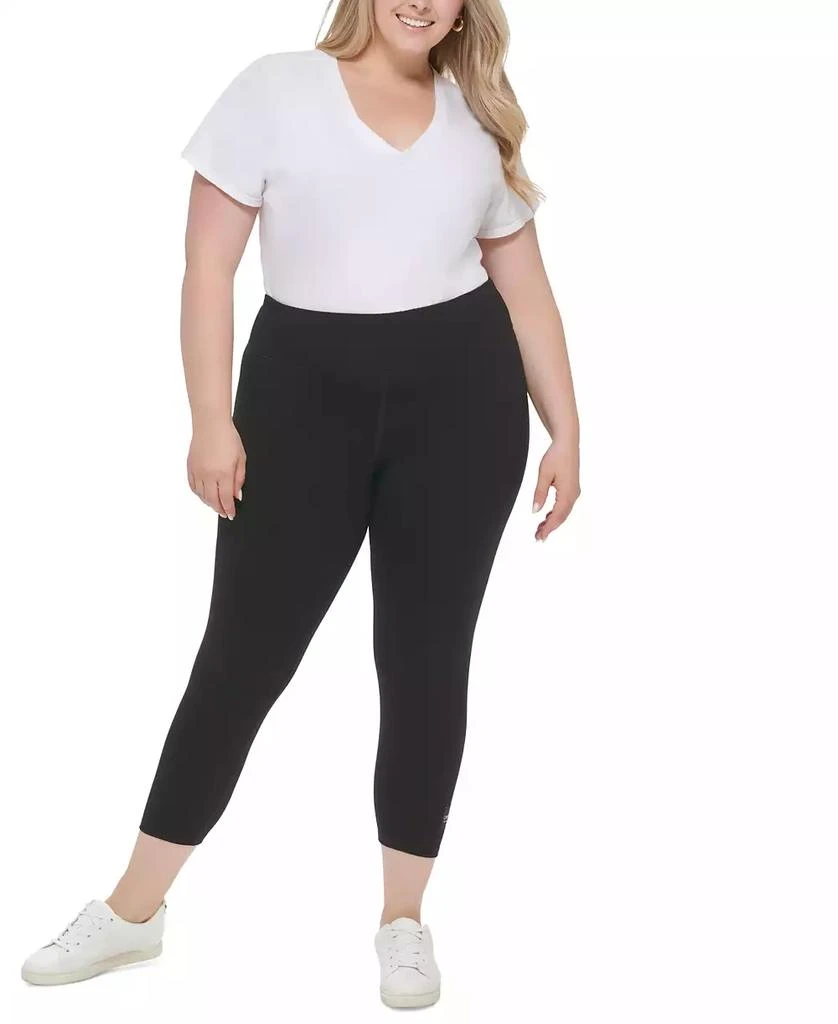 商品Calvin Klein|Plus Size Pull-On High Rise Logo Leggings,价格¥226,第4张图片详细描述