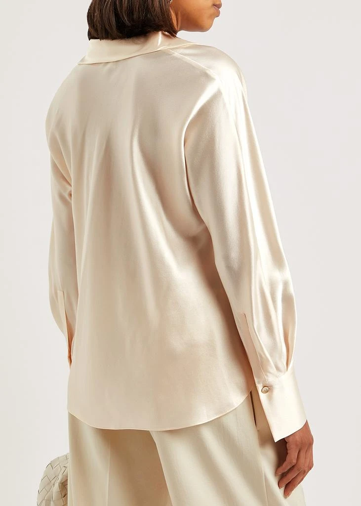 商品Vince|Cream silk-satin shirt,价格¥1508,第3张图片详细描述