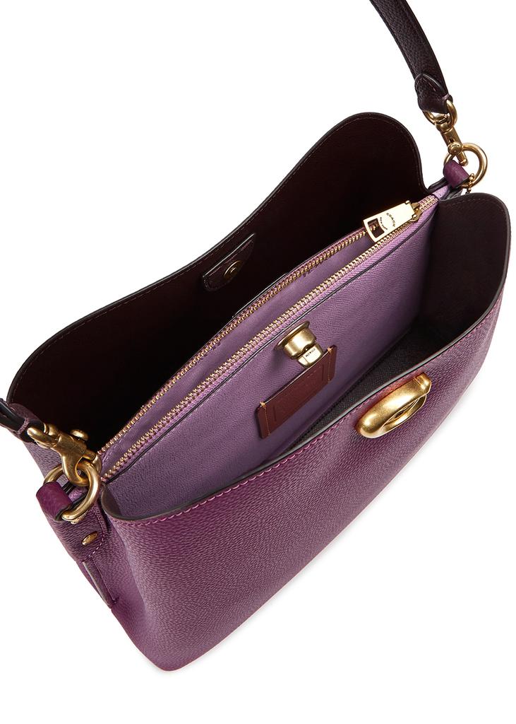 Willow purple leather shoulder bag商品第4张图片规格展示