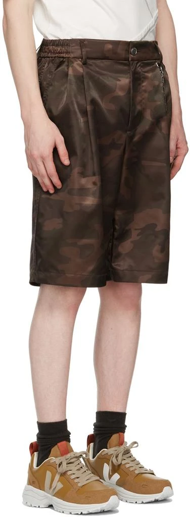 商品Feng Chen Wang|Brown & Khaki Camouflage Shorts,价格¥465,第2张图片详细描述