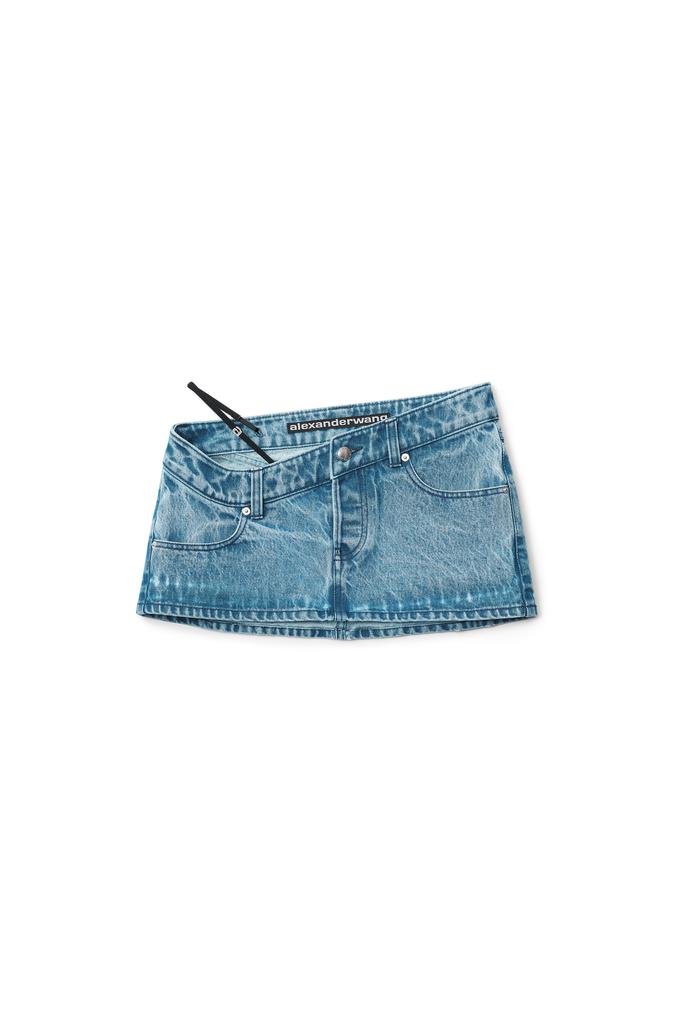 DIAMANTE A CHARM MINI SKIRT IN DENIM商品第1张图片规格展示