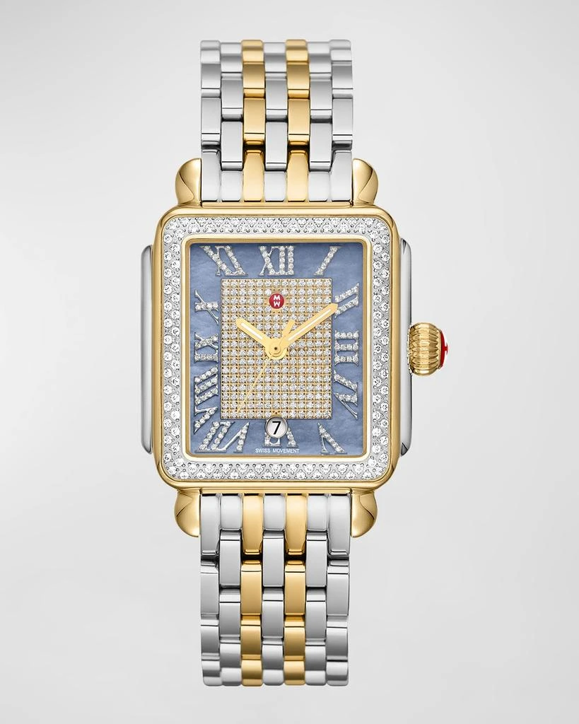 商品Michele|Limited Edition Deco Madison Diamond Watch in Blue Dusk,价格¥46284,第1张图片