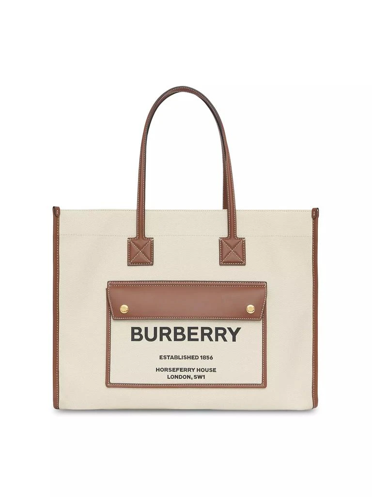 商品Burberry|Medium Horseferry Canvas Tote,价格¥11647,第1张图片