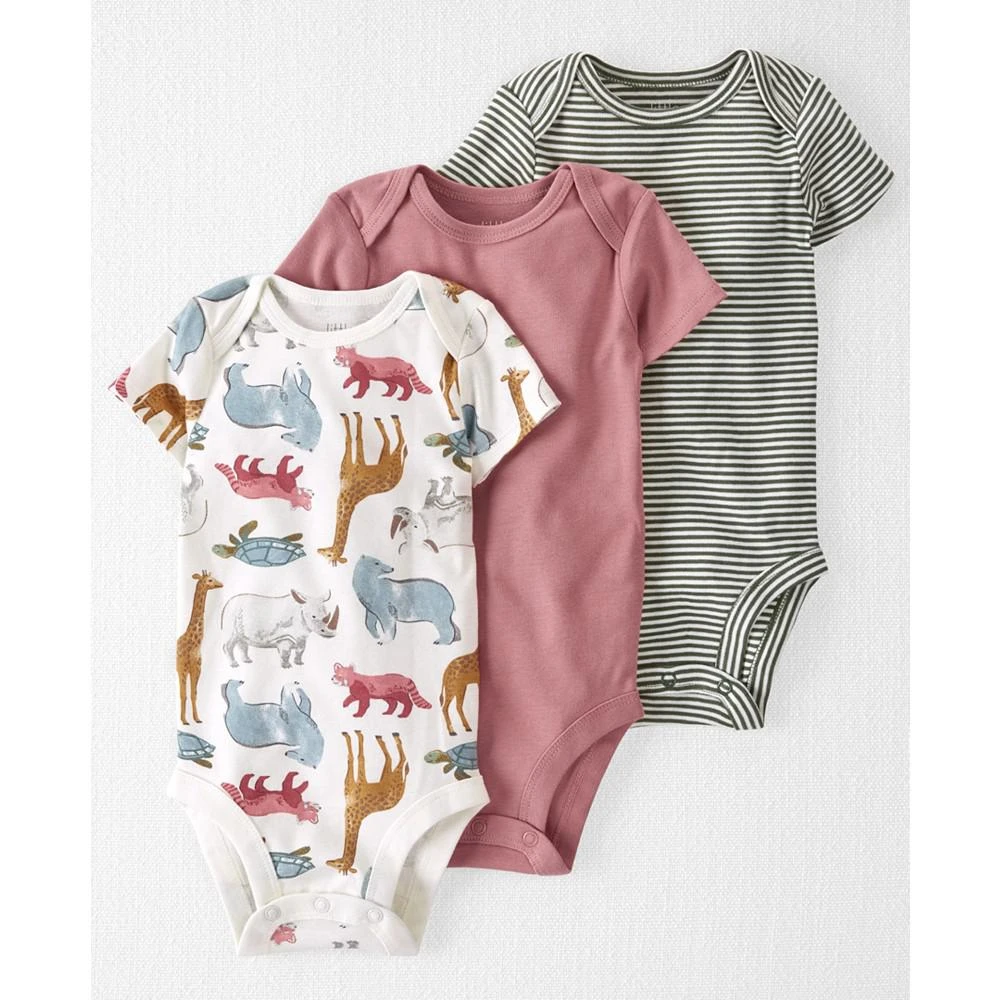 商品Carter's|Baby Boys Assorted Organic Cotton Bodysuits, Pack of 3,价格¥63,第1张图片