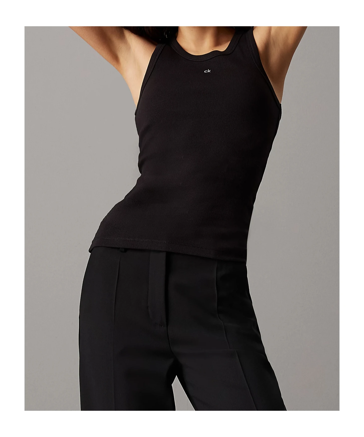 商品Calvin Klein|Calvin Klein 女士背心吊带 K20K208065BEH 黑色,价格¥695,第3张图片详细描述
