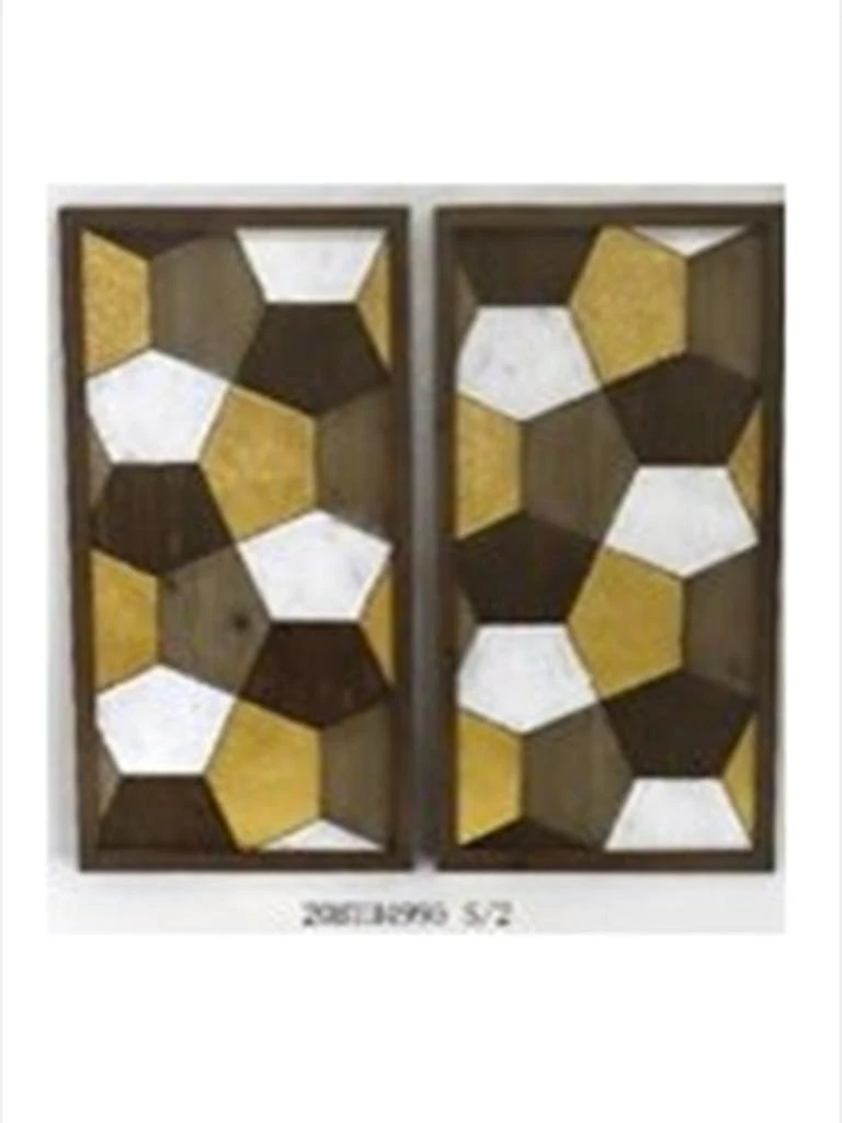 商品Madison Park|Motley Wood Carved Wood Panel 2 Piece Wall Décor,价格¥740,第1张图片