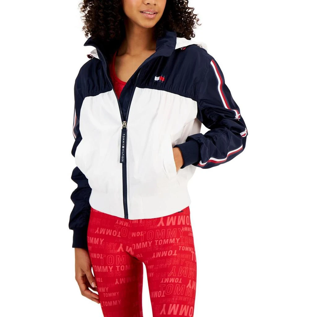 商品Tommy Hilfiger|Tommy Hilfiger Womens Light Weight Hooded Windbreaker Jacket,价格¥620,第1张图片