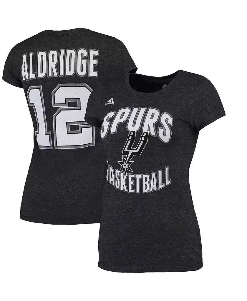 商品Adidas|Women's LaMarcus Aldridge Black San Antonio Spurs Name & Number T-shirt,价格¥211,第1张图片