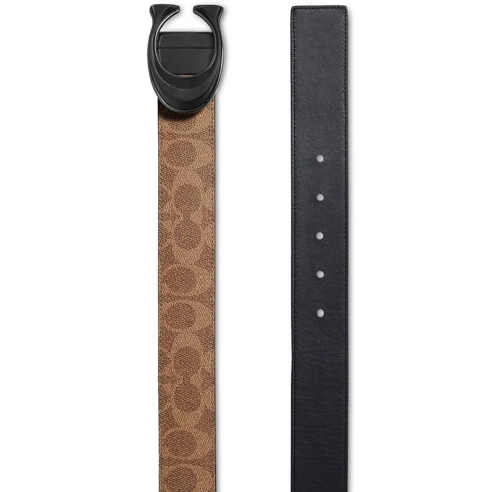 商品Coach|Men's Reversible Signature C Buckle Leather Belt,价格¥1487,第2张图片详细描述