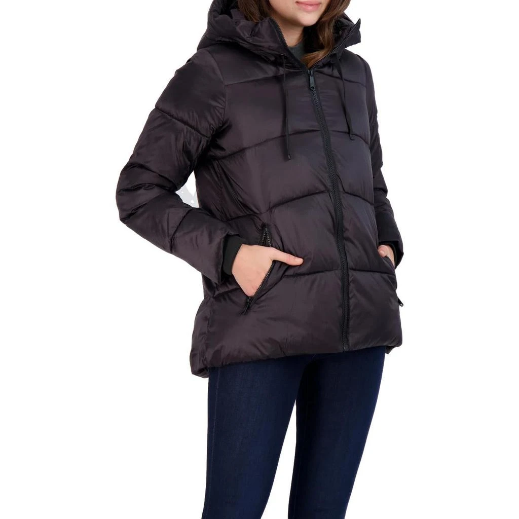 商品Sam Edelman|Sam Edelman Women's Quilted Iridescent Water Repellent Hooded Puffer Coat,价格¥274,第4张图片详细描述