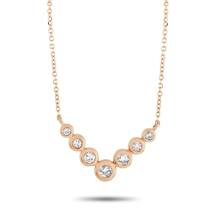 商品LB Exclusive|14K Rose Gold 0.25 ct Diamond Pendant Necklace,价格¥3268,第1张图片