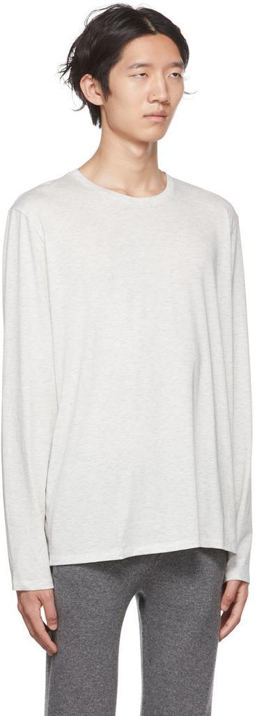 商品Vince|White Cotton Long Sleeve T-Shirt,价格¥257,第4张图片详细描述
