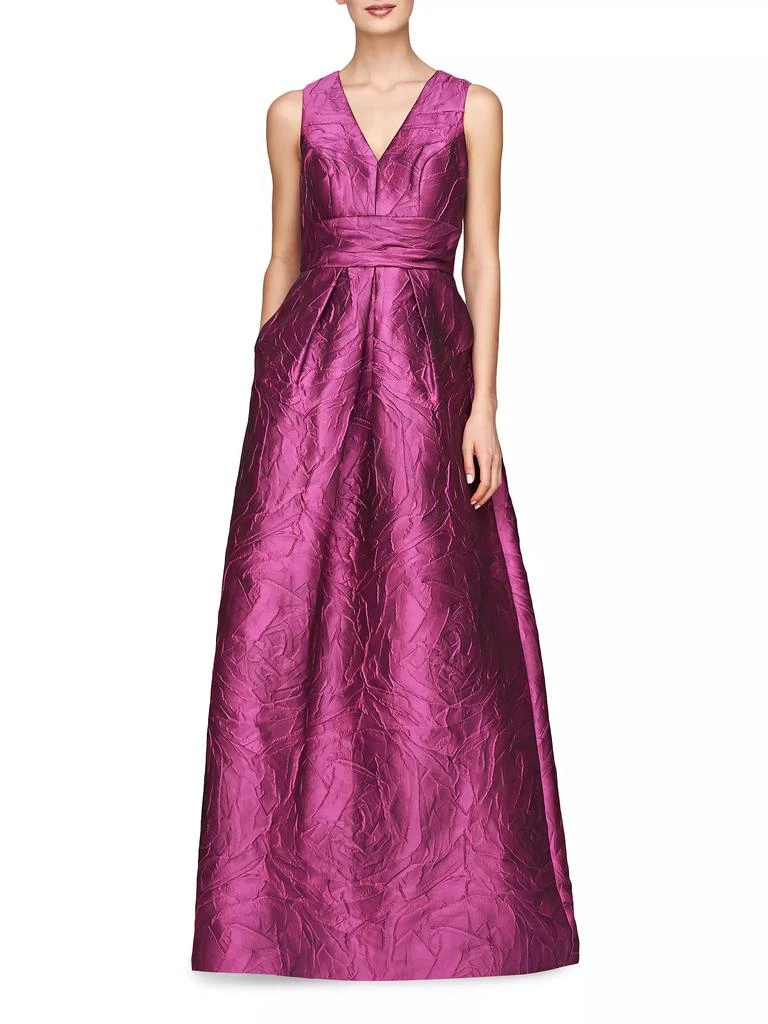 商品Kay Unger|Mariah Jacquard Textured Gown,价格¥2596,第2张图片详细描述