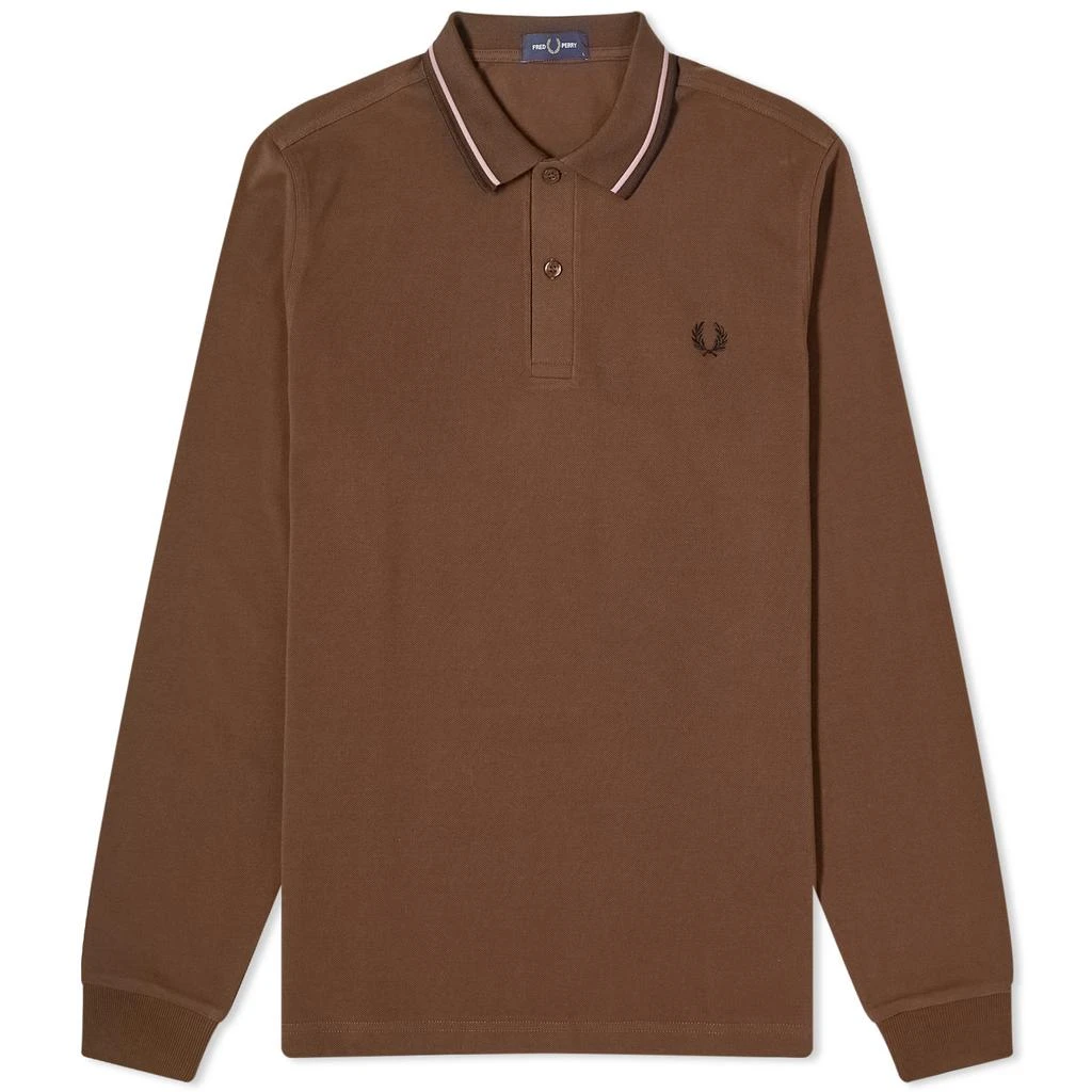 商品Fred Perry|Fred Perry Long Sleeve Twin Tipped Polo,价格¥425,第1张图片