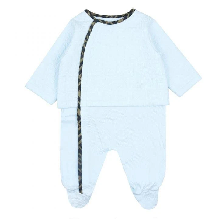 商品Fendi|Blue Romper Hat & Bib Gift Set,价格¥1645,第2张图片详细描述