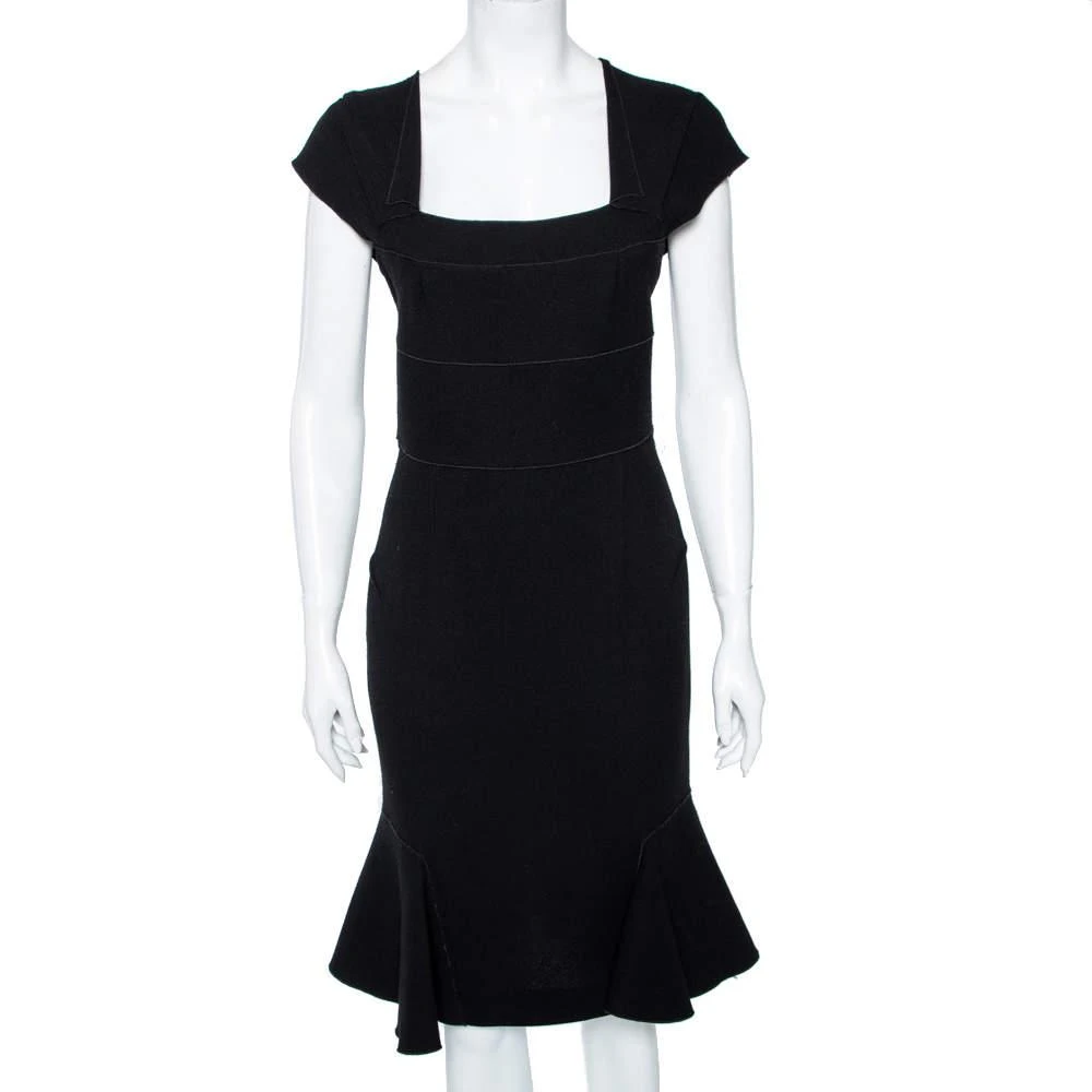 商品[二手商品] ROLAND MOURET|Roland Mouret Black Wool Peplum Hem Detail Dress M,价格¥1854,第1张图片