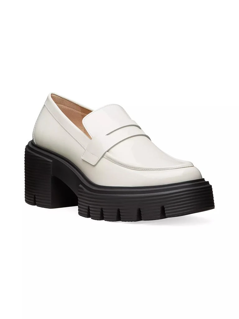 商品Stuart Weitzman|Soho Leather Lug-Sole Loafers,价格¥3657,第2张图片详细描述