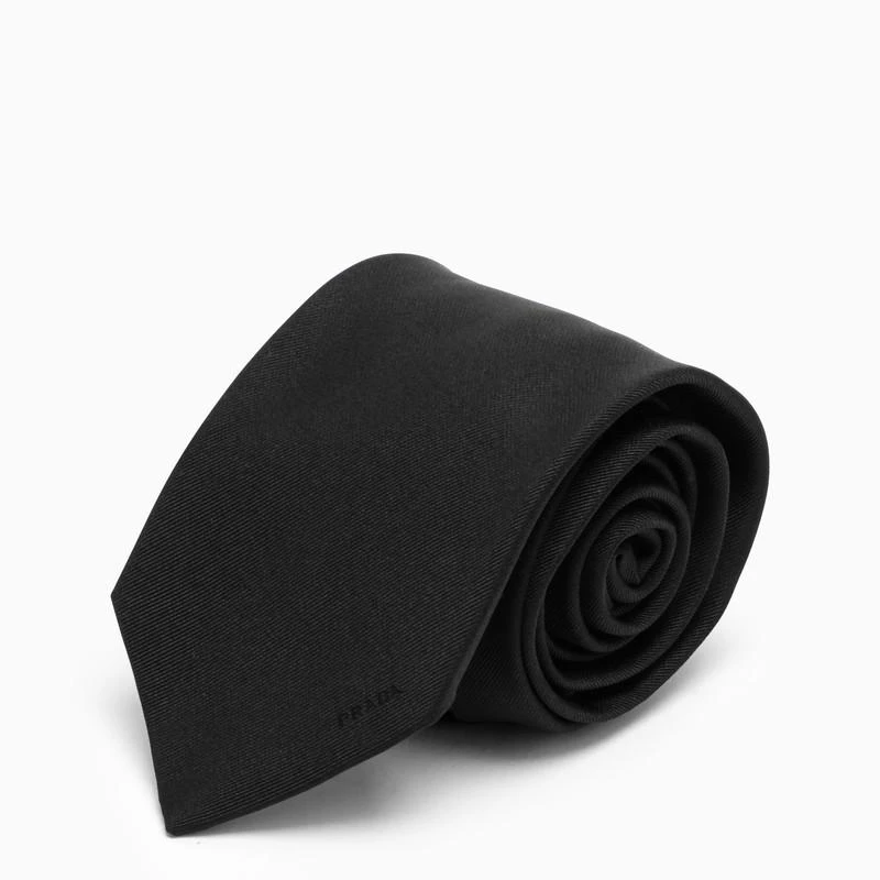 商品Prada|Classic black silk tie,价格¥1604,第1张图片
