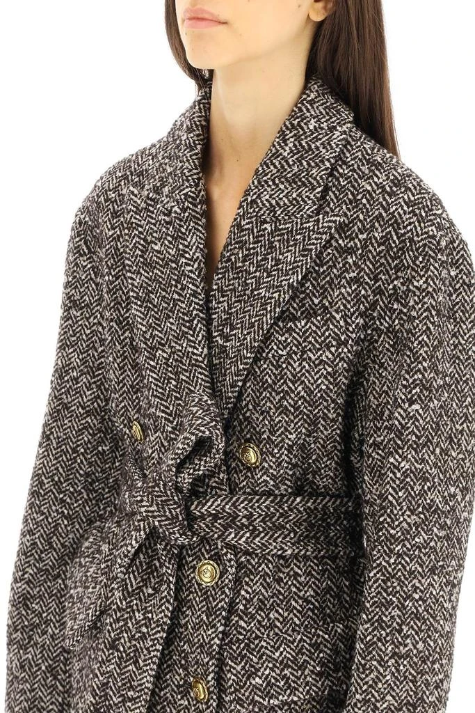 商品PINKO|'CAMILLE' DOUBLE-BREASTED LONG COAT,价格¥4085,第5张图片详细描述