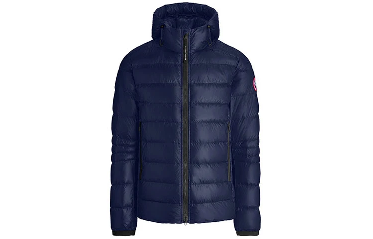 商品[国内直发] Canada Goose|加拿大鹅  Crofton系列 Crofton系列徽标Logo纯色绗缝连帽羽绒服 冬季 男款 蔚洋蓝,价格¥7147,第1张图片