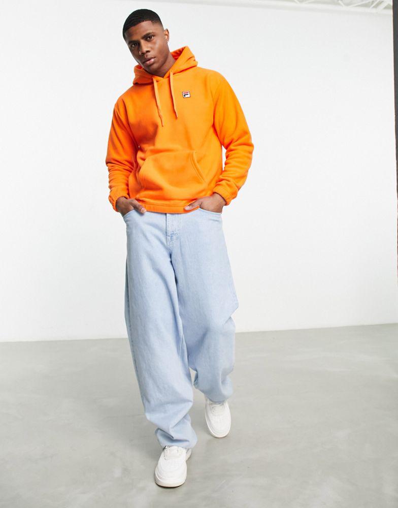 Fila fleece hoodie with logo in orange商品第1张图片规格展示
