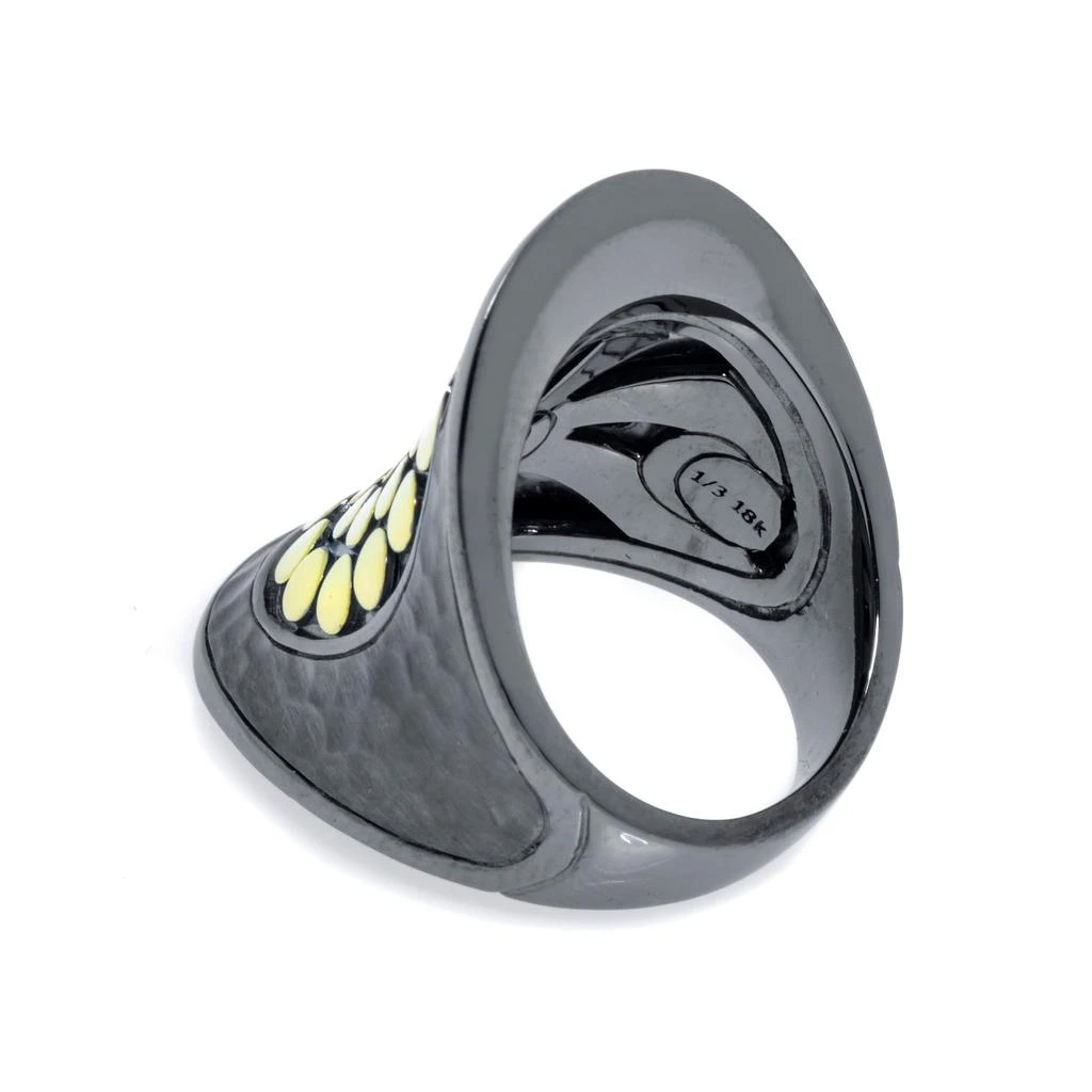 商品John Hardy|John Hardy Women's Black Rhodium and Sterling Silver and 18K Yellow Gold Ring,价格¥3009,第3张图片详细描述