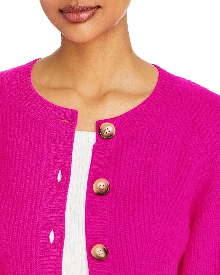 商品AQUA|Novelty Rib Cashmere Cardigan - 100% Exclusive,价格¥417,第5张图片详细描述