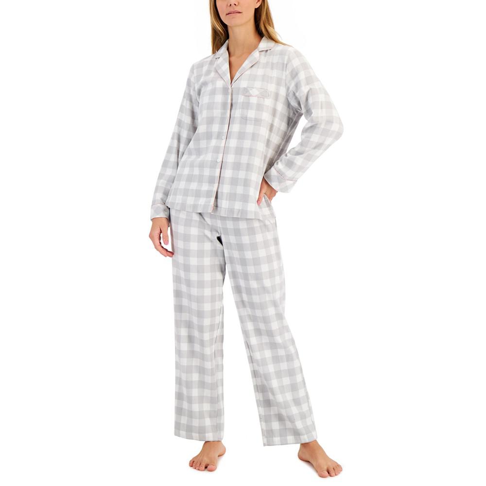 Printed Cotton Flannel Pajama Set, Created for Macy's商品第1张图片规格展示