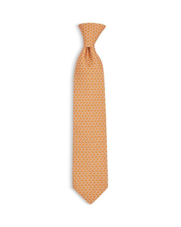 商品Salvatore Ferragamo|Silk Classic Gancini Safety Pin Tie,价格¥1240,第2张图片详细描述