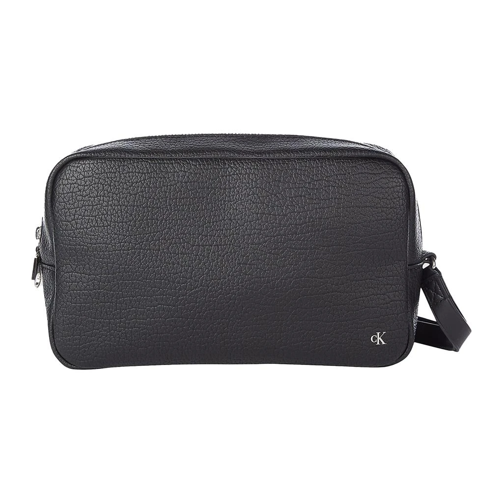 商品Calvin Klein|Calvin Klein Faux Leather Wash Bag - Black,价格¥460,第1张图片