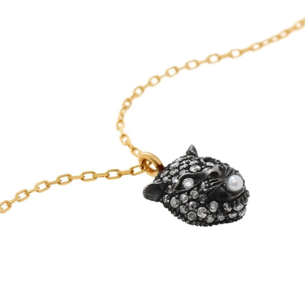 商品Gucci|Gucci Le Marche Des Merveilles 18K Yellow Gold and Sterling Silver, Diamond 0.34ct. tw. and Mother of Pearl 2mm Pendant Necklace YBB45919200100U,价格¥16218,第3张图片详细描述
