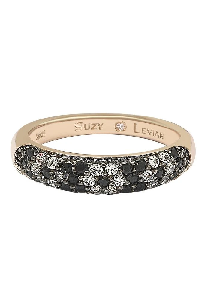 商品Suzy Levian|3-Row Pavé Cubic Zirconia Eternity Band Ring,价格¥1013,第4张图片详细描述