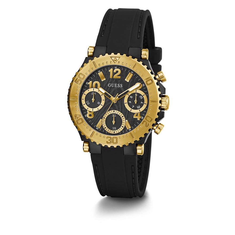 Women's Quartz Black Silicone Strap Multi-Function Watch 36mm商品第5张图片规格展示