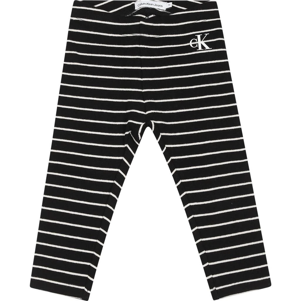 商品Calvin Klein|Black Leggings For Babies With Logo,价格¥505,第1张图片