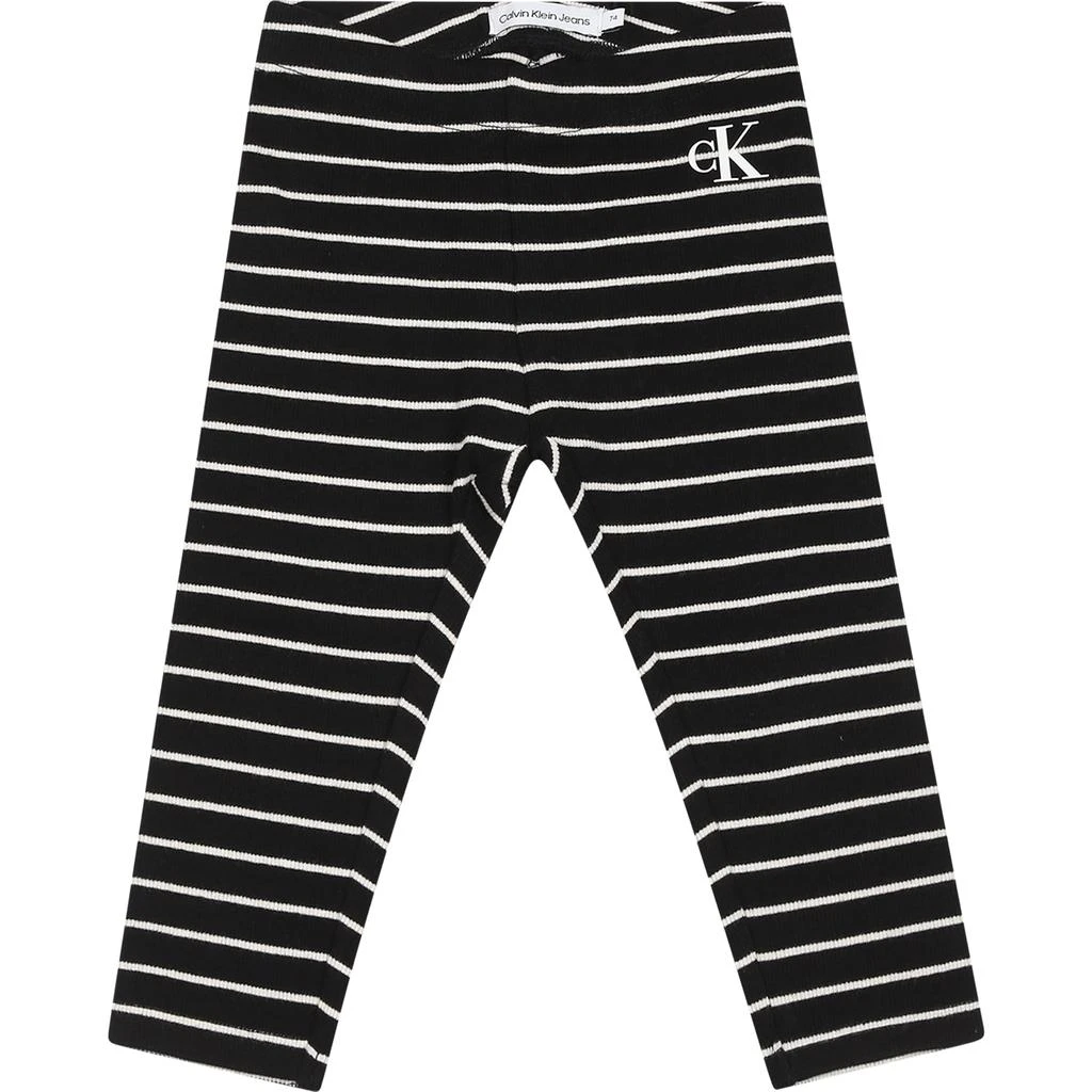 商品Calvin Klein|Black Leggings For Babies With Logo,价格¥534,第1张图片