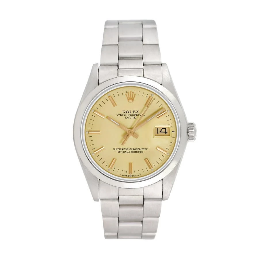 商品[二手商品] Rolex|Pre-owned Rolex Date Automatic Champagne Dial Men's Watch 15000 CSO,价格¥33239,第1张图片