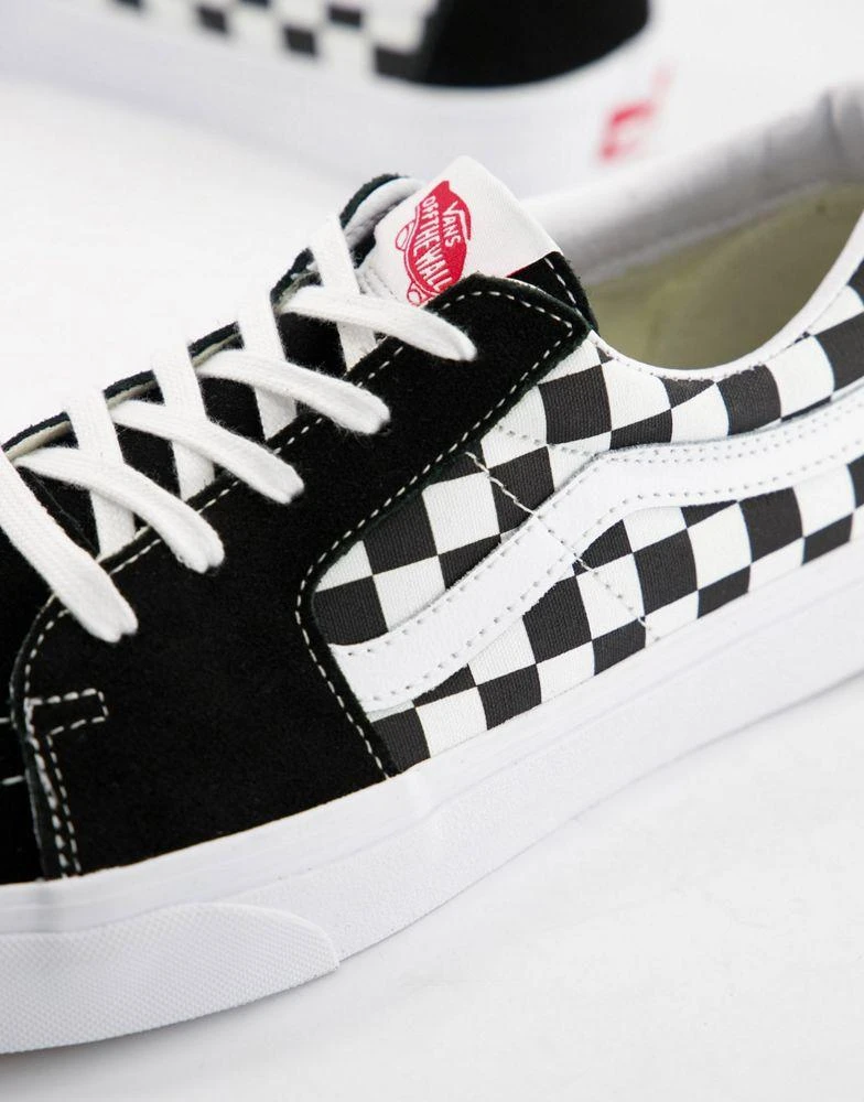 商品Vans|Vans SK8-Low checkerboard suede trainers in black,价格¥404,第2张图片详细描述