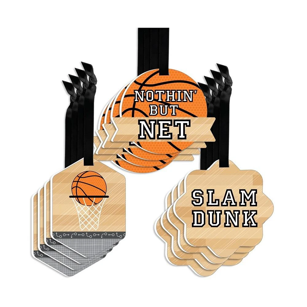 商品Big Dot of Happiness|Nothin' But Net - Basketball Assorted Hanging Favor Tags Gift Tag Toppers 12 Ct,价格¥149,第1张图片