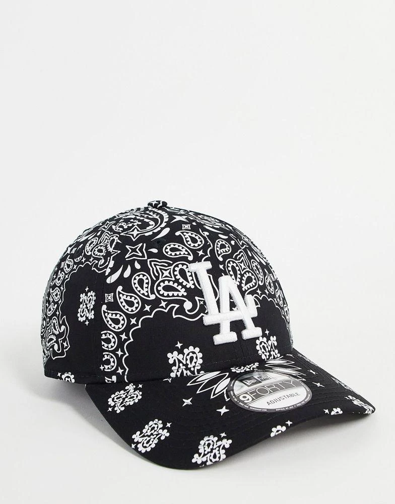 商品New Era|New Era MLB 9Forty New York Yankees paisley unisex cap in black exclusive at ASOS,价格¥166,第1张图片