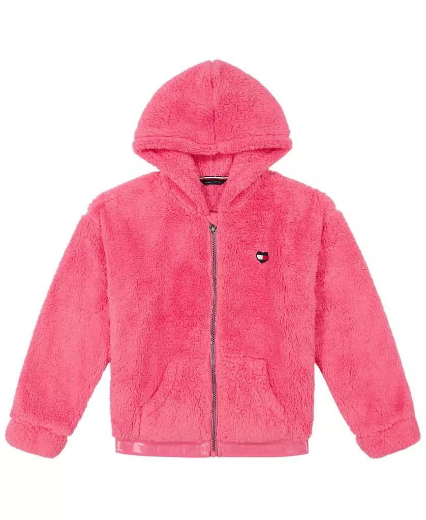 商品Tommy Hilfiger|Baby Girl Minky Zip Front Hoodie,价格¥169,第1张图片